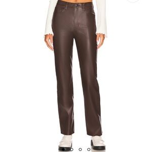 Pistola Brown Leather Pants
